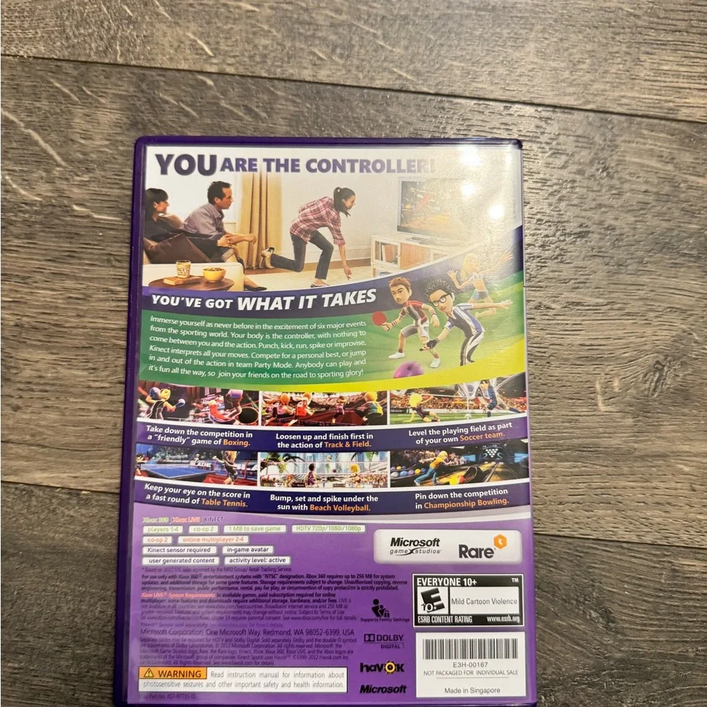 XBOX 360‎ Kinect Sports Game